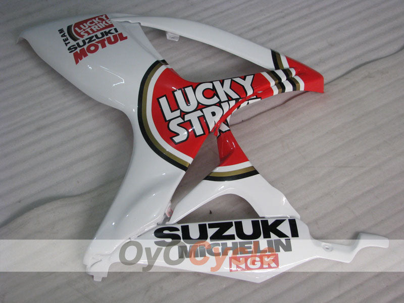 Kit de carénage injecté pour GSX R750 06-07 - Rouge, Blanc - Lucky Strike #OYO87905375