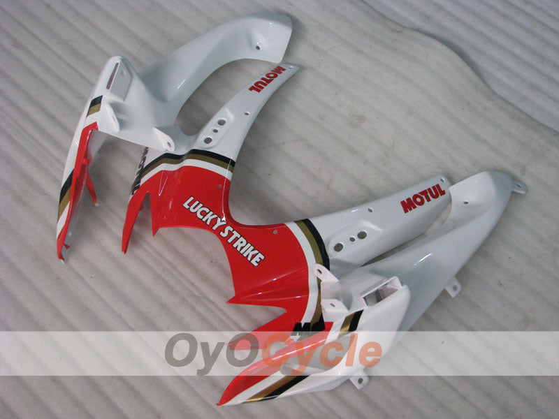 Kit de carénage à injection pour GSX R600 06-07 - Rouge, blanc - Lucky Strike, MICHELIN, MOTUL #OYO87905333