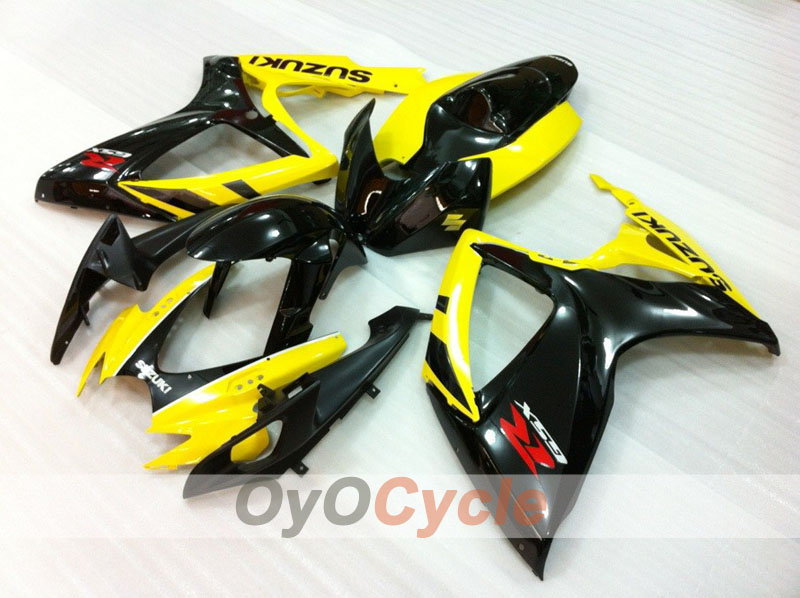 Kit de carénage à injection pour GSX R600 06-07 - Jaune, noir - Style usine #OYO87905334 Image secondaire du produit