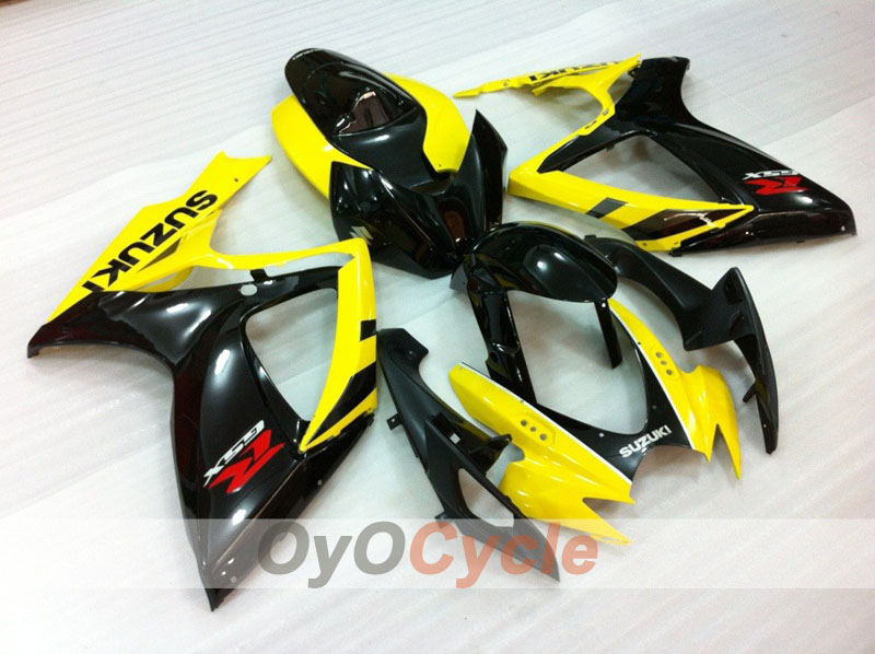 Kit de carénage à injection pour GSX R600 06-07 - Jaune, noir - Style usine #OYO87905334 Image principale du produit
