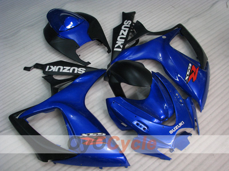 Kit de carénage à injection pour GSX R600 06-07 - Bleu, noir - Style usine #OYO87905335 Image principale du produit