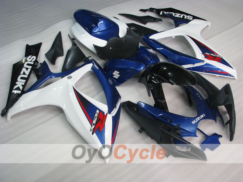 Kit de carénage injecté pour GSX R750 06-07 - Bleu, Blanc - Style d'origine #OYO87905371