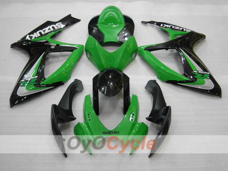 Kit de carénage injecté pour GSX R750 06-07 - Vert, Noir - Style d'origine #OYO87905372