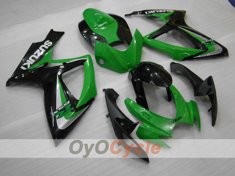 Kit de carénage à injection pour GSX R600 06-07 - Vert, noir - Style usine #OYO87905337