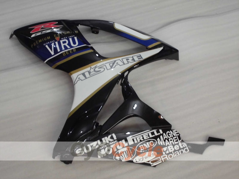 Kit de carénage injecté pour GSX R750 06-07 - Blanc, Noir - VIRU #OYO87905373