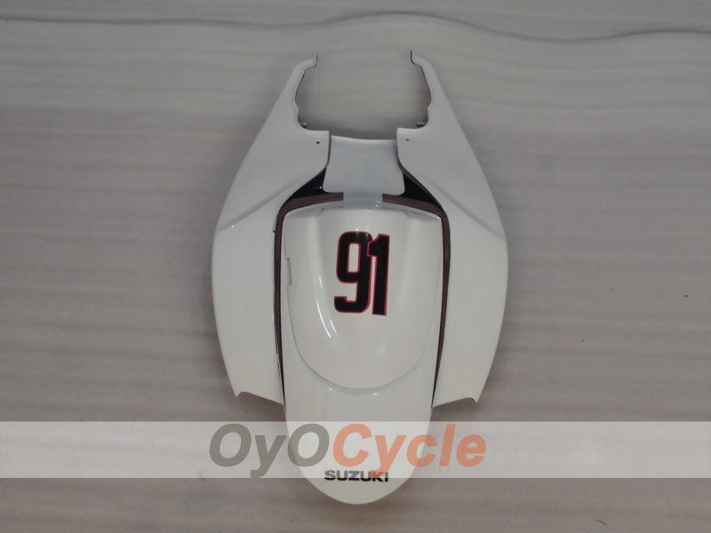 Kit de carénage injecté pour GSX R750 06-07 - Blanc, Noir - VIRU #OYO87905373