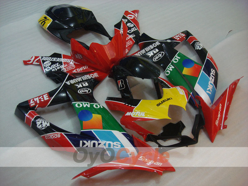 Kit de carénages à injection pour GSX R600 08-10 - Rouge, Noir - RK #OYO87905378