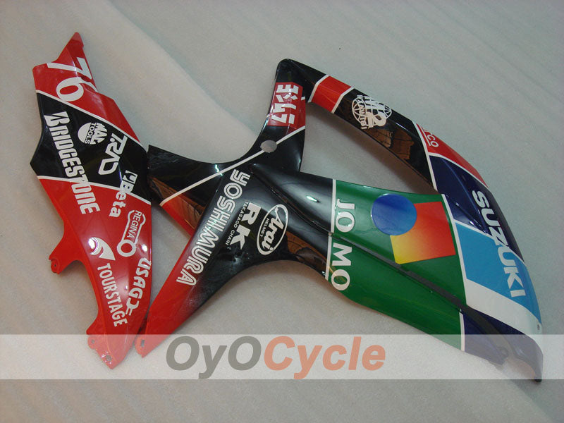 Kit de carénages à injection pour GSX R600 08-10 - Rouge, Noir - RK #OYO87905378