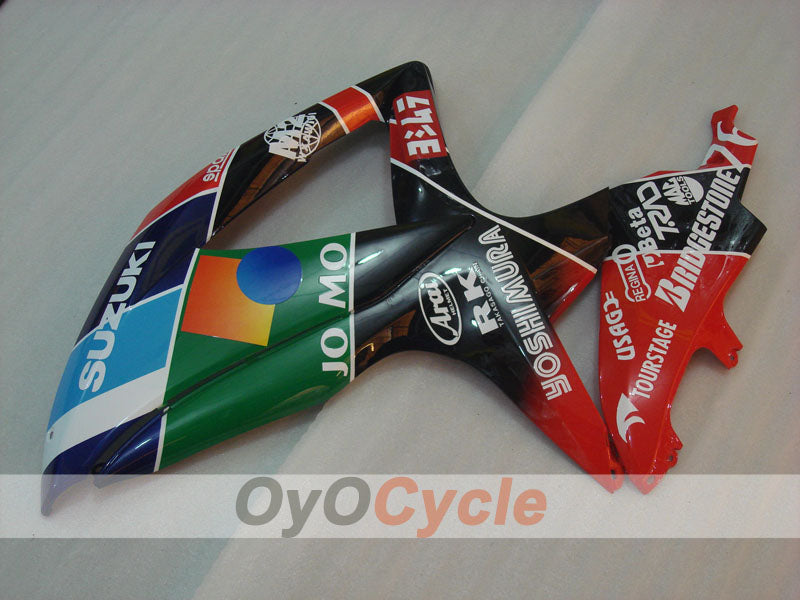 Kit de carénages à injection pour GSX R600 08-10 - Rouge, Noir - RK #OYO87905378