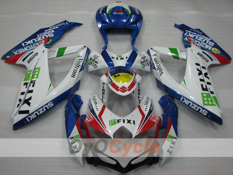 Kit de carénages à injection pour GSX R600 08-10 - Bleu, Blanc - FIXI #OYO87905379 Image secondaire du produit