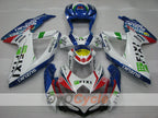 Kit de carénage à injection pour GSX R750 08-10 - Bleu, blanc - FIXI #OYO87905422
