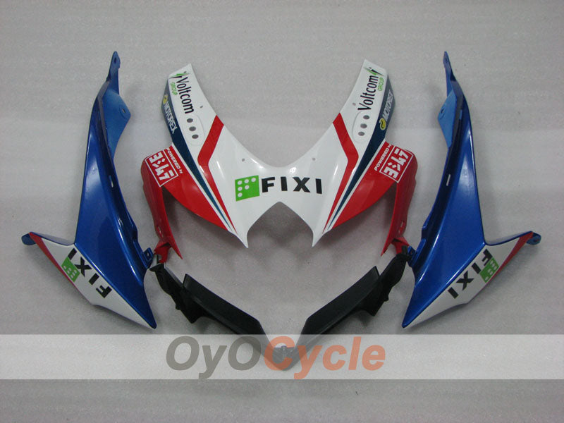 Kit de carénages à injection pour GSX R600 08-10 - Bleu, Blanc - FIXI #OYO87905379