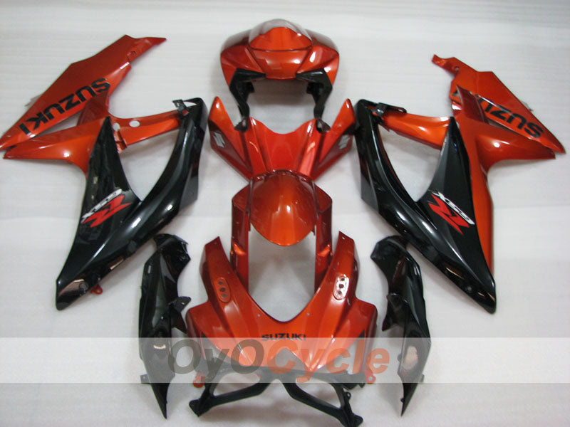 Kit de carénage à injection pour GSX R750 08-10 - Orange, noir - Style d'origine #OYO87905424