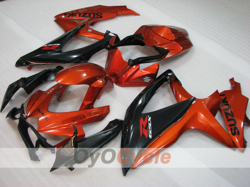 Kit de carénages à injection pour GSX R600 08-10 - Orange, Noir - Style d'origine #OYO87905381
