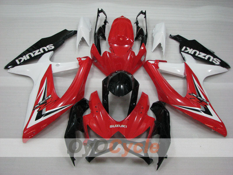 Kit de carénages à injection pour GSX R600 08-10 - Rouge, Blanc - Style d'origine #OYO87905382 Image secondaire du produit