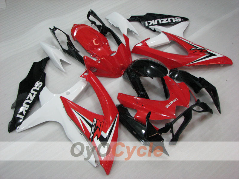 Kit de carénage à injection pour GSX R750 08-10 - Rouge, blanc, noir - Style d'origine #OYO87905425