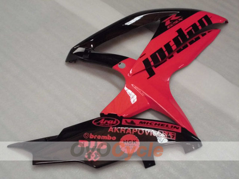 Kit de carénages à injection pour GSX R600 08-10 - Noir, Rose - Jordan #OYO87905383