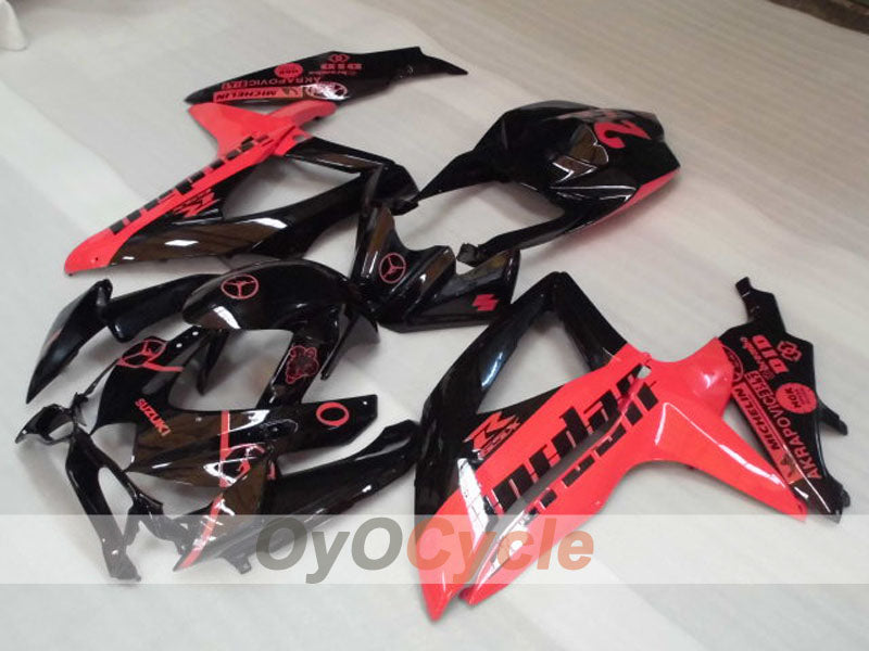 Kit de carénage à injection pour GSX R750 08-10 - Rouge, noir - Jordan #OYO87905426 Image secondaire du produit
