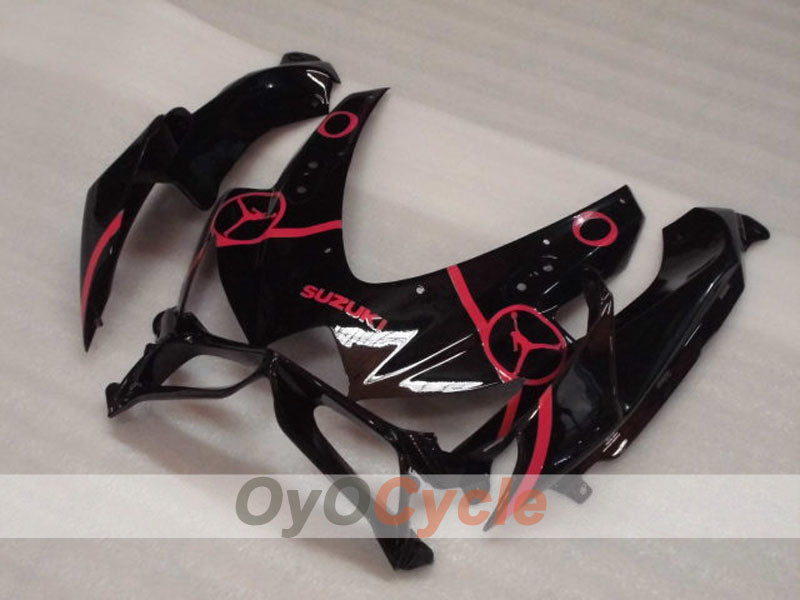 Kit de carénages à injection pour GSX R600 08-10 - Noir, Rose - Jordan #OYO87905383