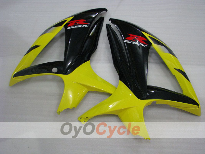 Kit de carénages à injection pour GSX R600 08-10 - Jaune, Noir - Style d'origine #OYO87905384