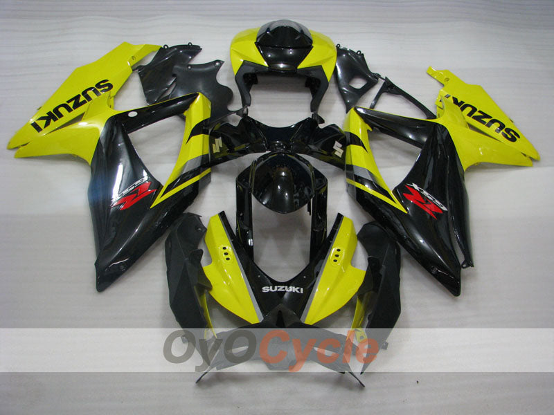Kit de carénage à injection pour GSX R750 08-10 - Jaune, noir - Style d'origine #OYO87905427