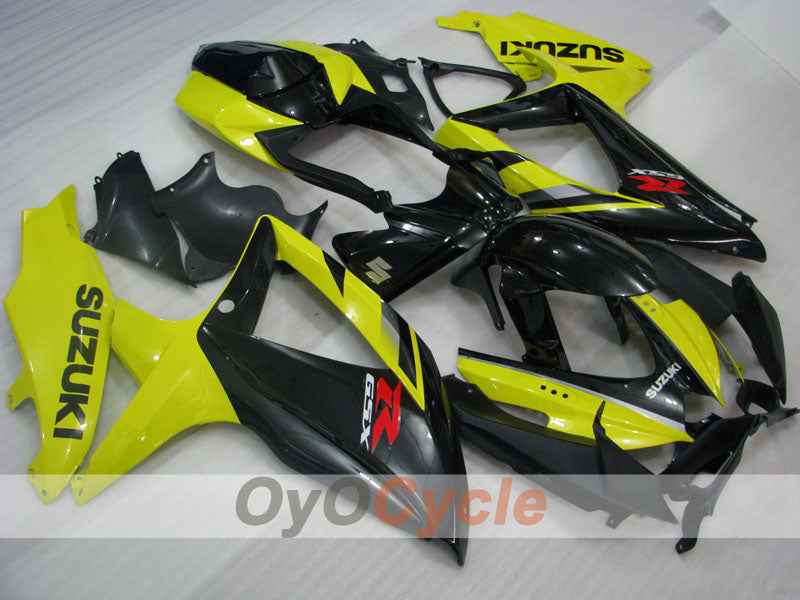 Kit de carénages à injection pour GSX R600 08-10 - Jaune, Noir - Style d'origine #OYO87905384
