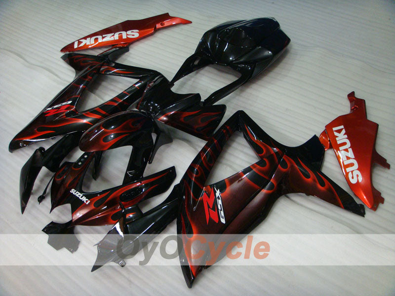 Kit de carénages à injection pour GSX R600 08-10 - Noir - Flame #OYO87905385