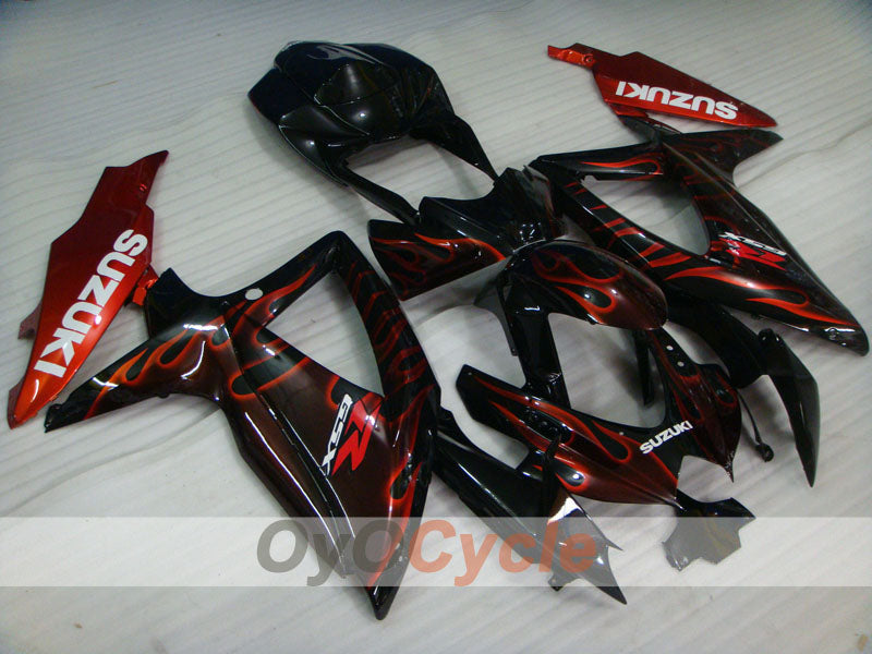 Kit de carénages à injection pour GSX R600 08-10 - Noir - Flame #OYO87905385 Image principale du produit