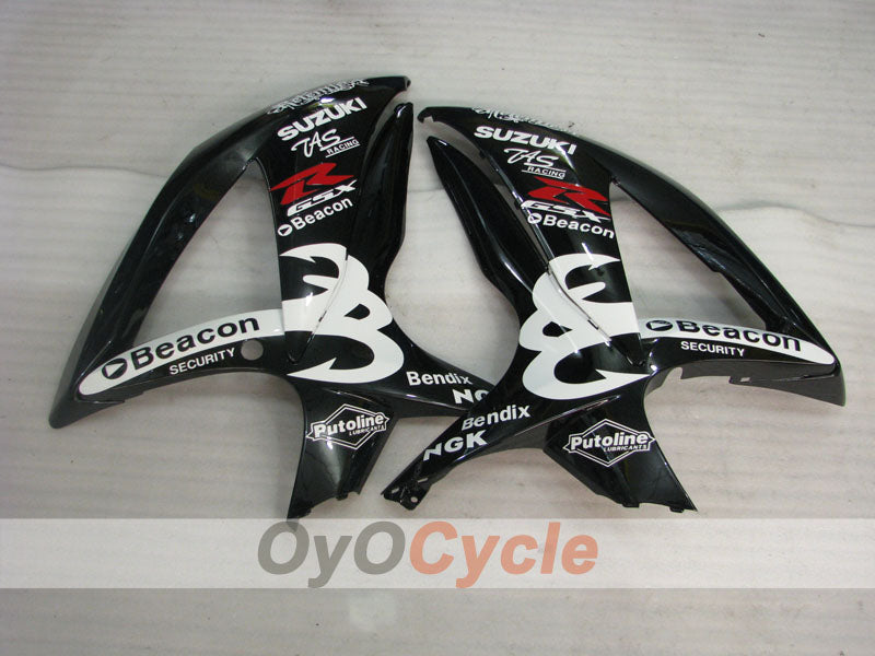 Kit de carénages à injection pour GSX R600 08-10 - Blanc, Noir - Beacon #OYO87905389