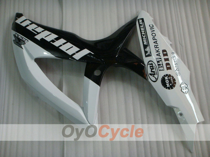 Kit de carénage à injection pour GSX R750 08-10 - Blanc, Noir - Jordan #OYO87905433