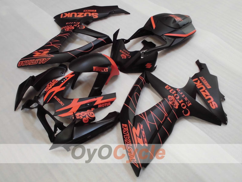 Kit de carénage injecté pour GSX R600 08-10 - Orange, Noir, Mat - Corona #OYO87905391 Image principale du produit
