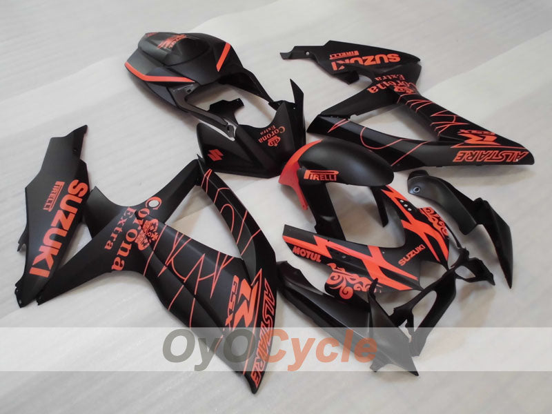 Kit de carénage à injection pour GSX R750 08-10 - Orange, Noir, Mat - Corona #OYO87905434 Image principale du produit
