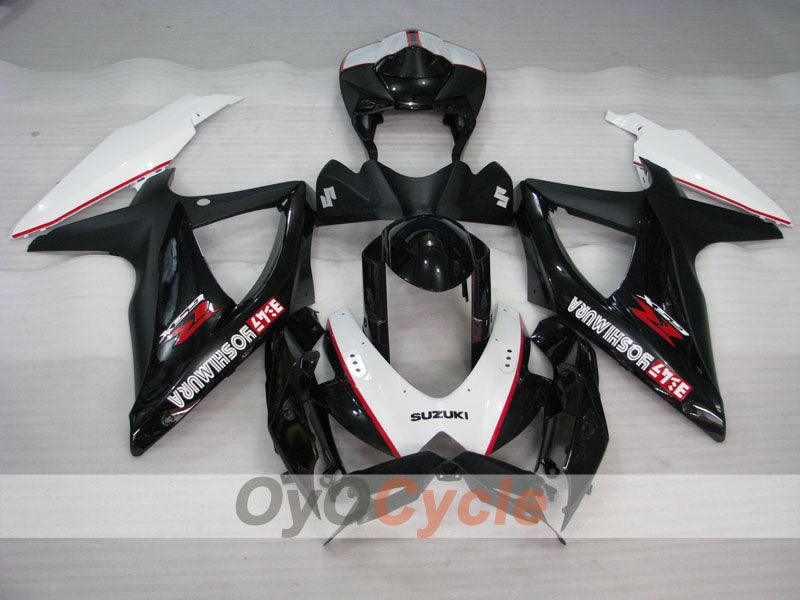 Kit de carénage injecté pour GSX R600 08-10 - Blanc, Noir - YOSHIMURA #OYO87905392