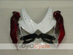 Kit de carénage injecté pour GSX R600 08-10 - Rouge vin, Blanc - Style d'origine #OYO87905393
