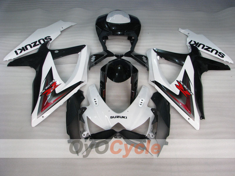 Kit de carénage injecté pour GSX R600 08-10 - Blanc, Noir - Style d'origine #OYO87905394 Image secondaire du produit