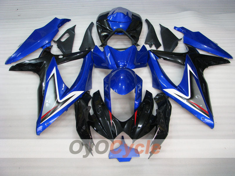 Kit de carénage à injection pour GSX R750 08-10 - Bleu, Noir - Style d'usine #OYO87905439