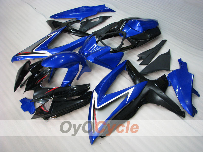 Kit de carénage à injection pour GSX R750 08-10 - Bleu, Noir - Style d'usine #OYO87905439