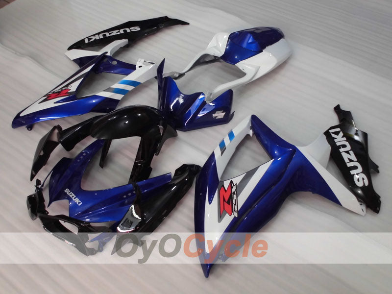 Kit de carénage injecté pour GSX R600 08-10 - Bleu, Blanc, Noir - Style d'origine #OYO87905396
