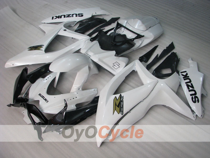 Kit de carénage à injection pour GSX R750 08-10 - Blanc, Noir - Style d'origine #OYO87905441