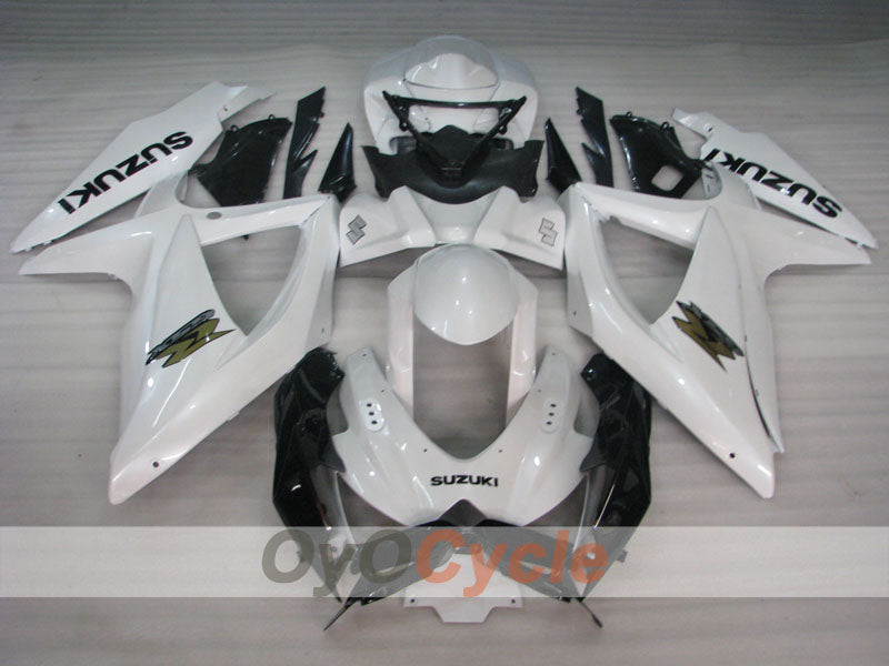 Kit de carénage à injection pour GSX R750 08-10 - Blanc, Noir - Style d'origine #OYO87905441