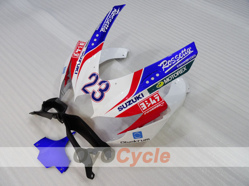Kit de carénage à injection pour GSX R750 08-10 - Bleu, Blanc - Voltcom #OYO87905443