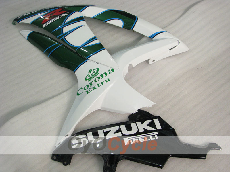 Kit de carénage à injection pour GSX R750 08-10 - Vert, Blanc - Corona #OYO87905445
