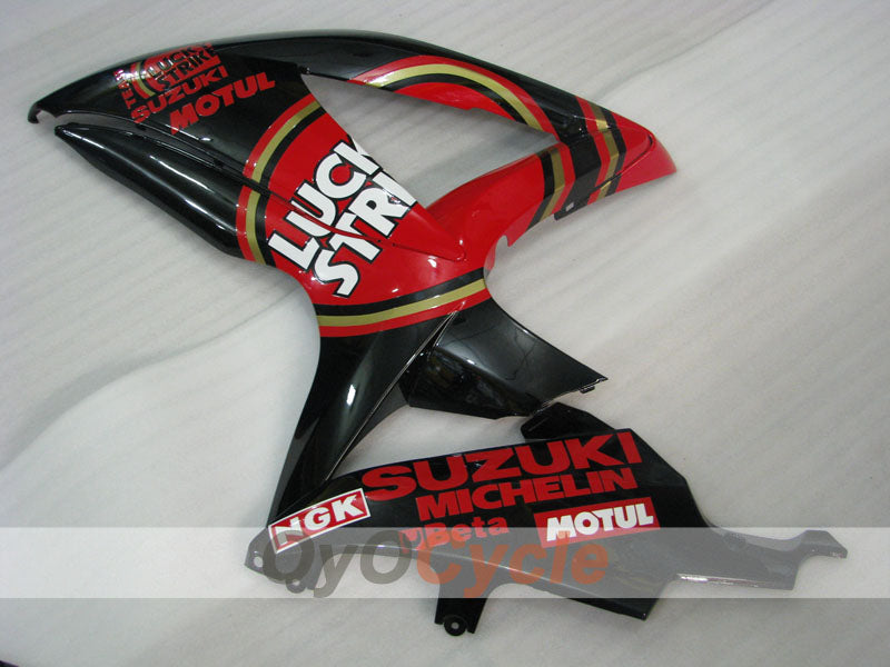 Kit de carénage à injection pour GSX R750 08-10 - Rouge, Noir - Lucky Strike #OYO87905446