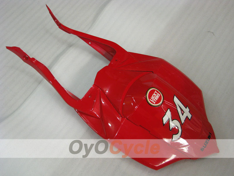 Kit de carénage injecté pour GSX R600 08-10 - Rouge, Noir - Lucky Strike #OYO87905402