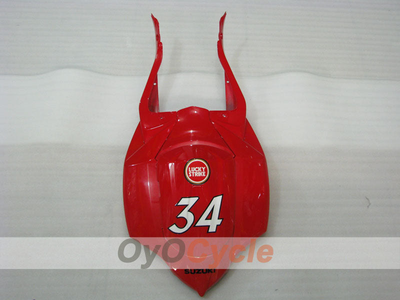 Kit de carénage injecté pour GSX R600 08-10 - Rouge, Noir - Lucky Strike #OYO87905402