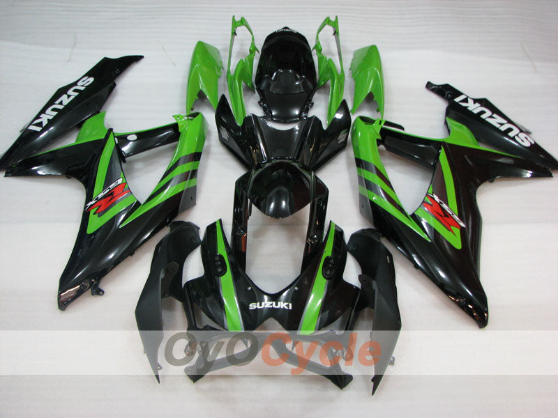 Kit de carénage à injection pour GSX R600 08-10 - Vert, blanc, noir - Style d’origine #OYO87905404 Image principale du produit
