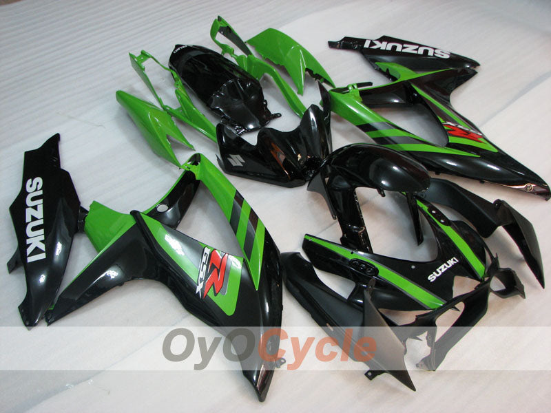 Kit de carénage à injection pour GSX R750 08-10 - Vert, Noir - Style d'origine #OYO87905448