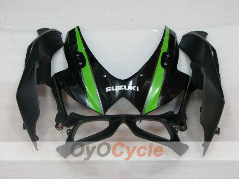 Kit de carénage à injection pour GSX R600 08-10 - Vert, blanc, noir - Style d’origine #OYO87905404