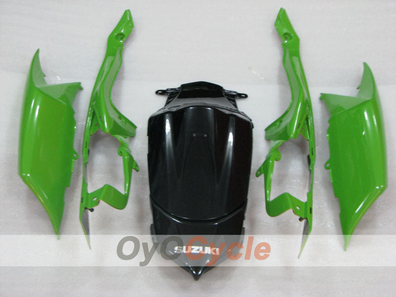 Kit de carénage à injection pour GSX R600 08-10 - Vert, blanc, noir - Style d’origine #OYO87905404