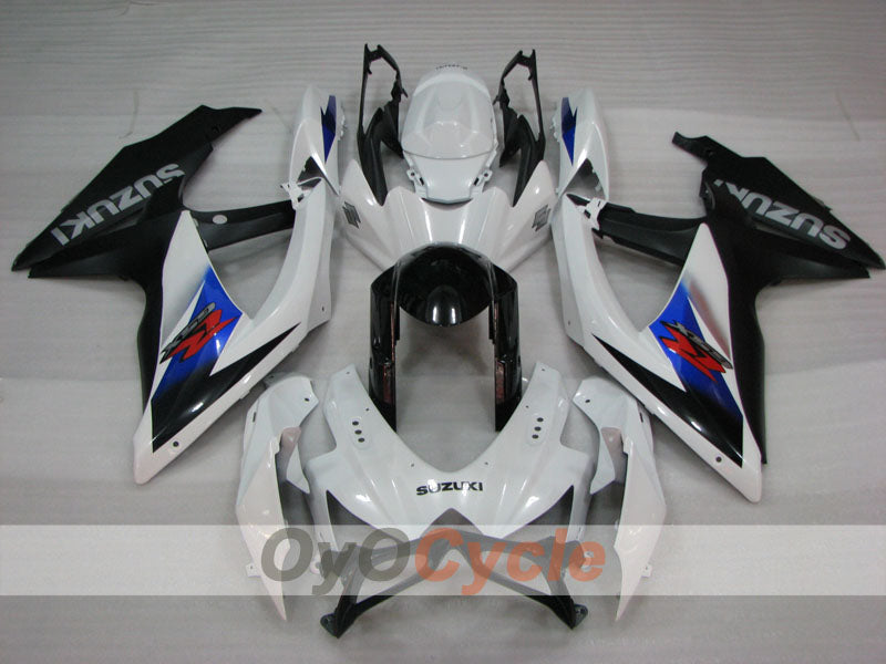 Kit de carénage à injection pour GSX R600 08-10 - Blanc, noir - Style d’origine #OYO87905406 Image principale du produit
